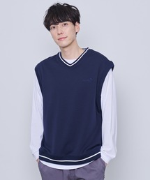 Arnold Palmer | カットカルゼ ベスト × ロングTシャツ セット(アンサンブル)