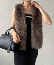 DouDou | フェイクカシミヤファーベスト(ベスト)