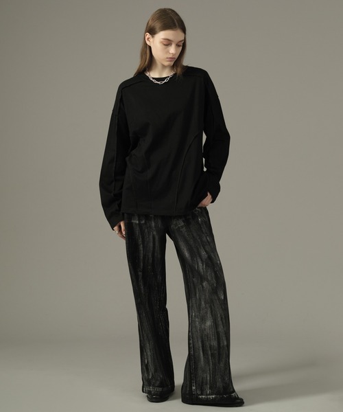 SELLE GLANT（セレグランテ）の「INSIDEOUT LONG SLEEVE T/インサイドアウトロングスリーブTシャツ（Tシャツ/カットソー・メンズ・ブラック/カーキ・MEDIUM/LARGE/SMALL）」の9枚目の写真