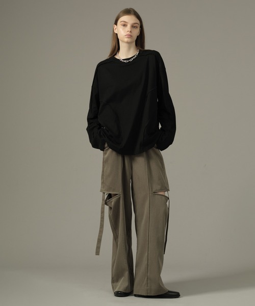 SELLE GLANT（セレグランテ）の「INSIDEOUT LONG SLEEVE T/インサイドアウトロングスリーブTシャツ（Tシャツ/カットソー・メンズ・ブラック/カーキ・MEDIUM/LARGE/SMALL）」の12枚目の写真