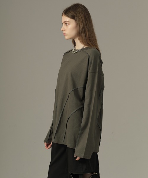 SELLE GLANT（セレグランテ）の「INSIDEOUT LONG SLEEVE T/インサイドアウトロングスリーブTシャツ（Tシャツ/カットソー・メンズ・ブラック/カーキ・MEDIUM/LARGE/SMALL）」の17枚目の写真