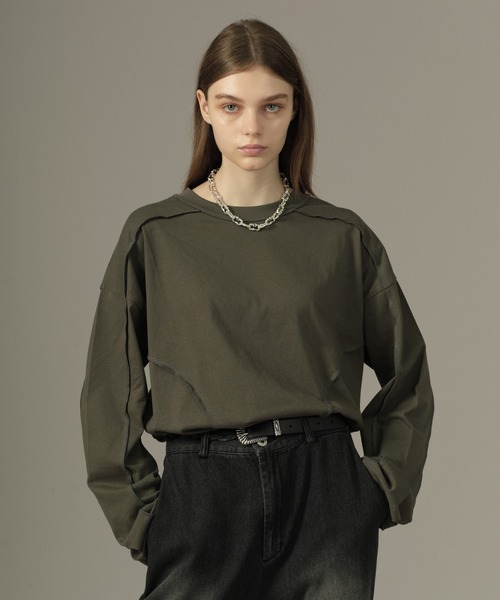 Nepenthes × Unlikely ロングスリーブカットソー Lサイズ スリーブオーバーサイズドロングスリーブTシャツ(EZBH