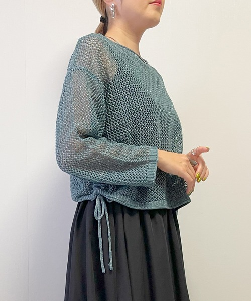 Cygne ラメショートニットプルオーバー Cygne ラメショートニットプルオーバー Aurore マルチカラー