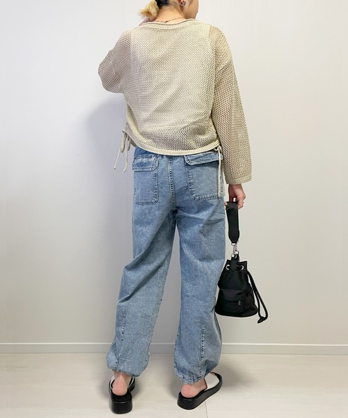Fizz(フィズ)の「【Fizz/フィズ】 ラメ混メッシュニットプルオーバー(ニット/セーター・レディース・ブルー/ベージュ/チャコール・FREE)」の8枚目の写真