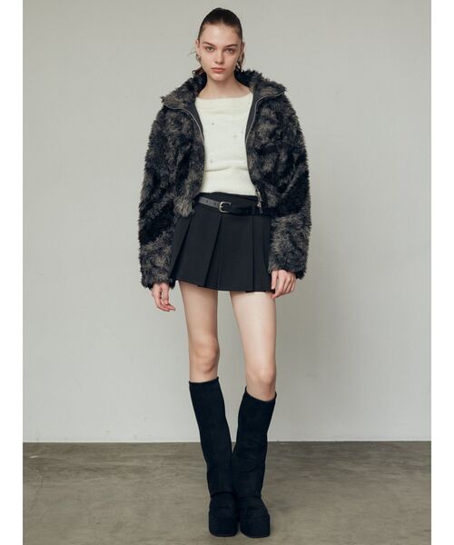 EMODA（エモダ）の「シングルミニボアブルゾン（ブルゾン・レディース・アイボリー/ブラック/その他/その他1・FREE）」の20枚目の写真