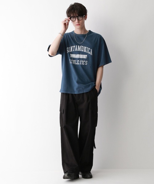 RAGEBLUE（レイジブルー）の「カレッジロゴ/ペイントTシャツ（Tシャツ/カットソー・メンズ・ネイビー/その他19・MEDIUM/LARGE）」の8枚目の写真