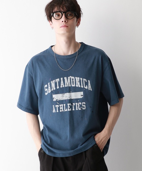 RAGEBLUE（レイジブルー）の「カレッジロゴ/ペイントTシャツ（Tシャツ/カットソー・メンズ・ネイビー/その他19・MEDIUM/LARGE）」の9枚目の写真