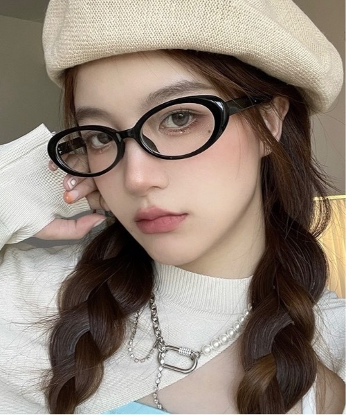 Burner(バーナー)の「【OKUOKU 0909】レトロシック ブルーライトカットメガネ oku-sung-766006905460-2(メガネ・メンズ・ブラック・FREE)」の1枚目の写真