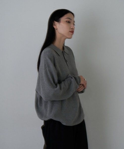 COLONY 2139（コロニートゥーワンスリーナイン）の「スウェットライクニットポロ（ニット/セーター・メンズ・グレー/ブルー/ブラック・MEDIUM/LARGE）」の9枚目の写真