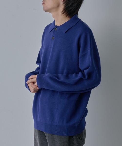 COLONY 2139（コロニートゥーワンスリーナイン）の「スウェットライクニットポロ（ニット/セーター・メンズ・グレー/ブルー/ブラック・MEDIUM/LARGE）」の13枚目の写真