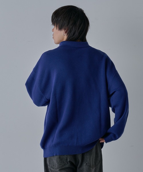 COLONY 2139（コロニートゥーワンスリーナイン）の「スウェットライクニットポロ（ニット/セーター・メンズ・グレー/ブルー/ブラック・MEDIUM/LARGE）」の14枚目の写真