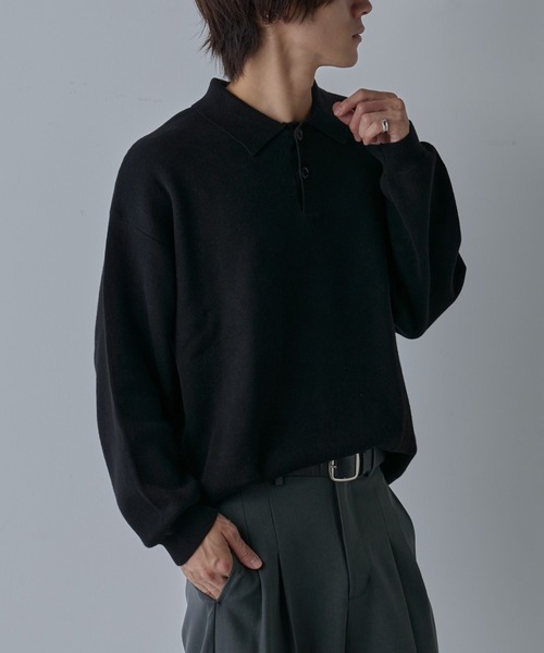 COLONY 2139（コロニートゥーワンスリーナイン）の「スウェットライクニットポロ（ニット/セーター・メンズ・グレー/ブルー/ブラック・MEDIUM/LARGE）」の7枚目の写真