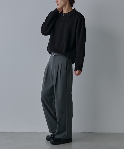 COLONY 2139（コロニートゥーワンスリーナイン）の「スウェットライクニットポロ（ニット/セーター・メンズ・グレー/ブルー/ブラック・MEDIUM/LARGE）」の17枚目の写真