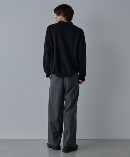 COLONY 2139（コロニートゥーワンスリーナイン）の「スウェットライクニットポロ（ニット/セーター・メンズ・グレー/ブルー/ブラック・MEDIUM/LARGE）」の18枚目の写真