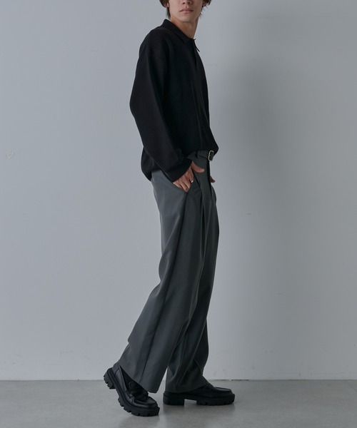 COLONY 2139（コロニートゥーワンスリーナイン）の「スウェットライクニットポロ（ニット/セーター・メンズ・グレー/ブルー/ブラック・MEDIUM/LARGE）」の19枚目の写真