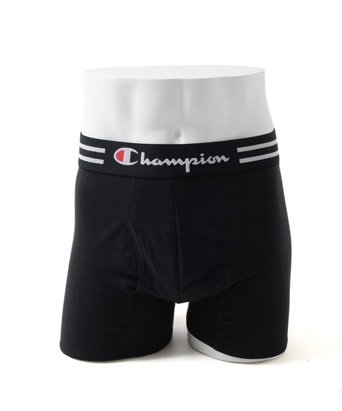 Champion（チャンピオン）の「【Champion】CM6EY203 / チャンピオン ストレッチジャージ ボクサーブリーフ / リブ ロゴ入り（ボクサーパンツ・メンズ・ブラック系その他/ブラック・M/L/LL）」の2枚目の写真
