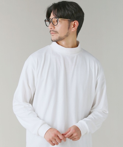 SPU(スプ)の「コットンポリエステルタートルネックカットソー(Tシャツ/カットソー・メンズ・ブラック/グレー/チャコール/ホワイト・L/M/XL)」の5枚目の写真
