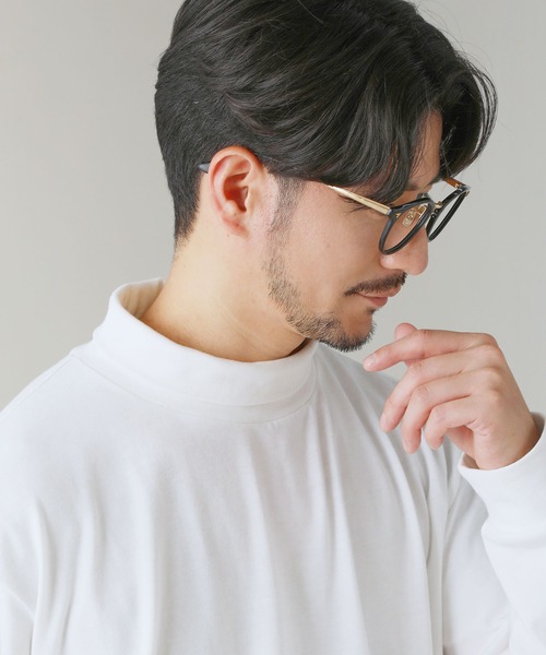 SPU(スプ)の「コットンポリエステルタートルネックカットソー(Tシャツ/カットソー・メンズ・ブラック/グレー/チャコール/ホワイト・L/M/XL)」の7枚目の写真