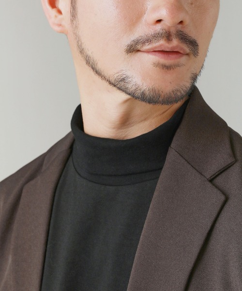SPU(スプ)の「コットンポリエステルタートルネックカットソー(Tシャツ/カットソー・メンズ・ブラック/グレー/チャコール/ホワイト・L/M/XL)」の10枚目の写真
