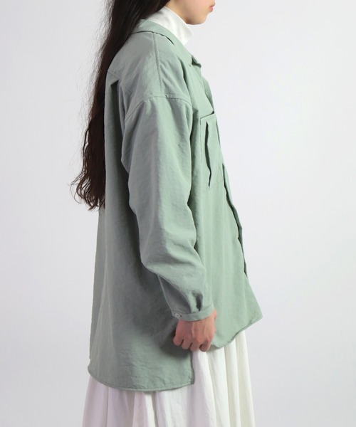 D.M.G.（ドミンゴ）の「[D.M.G. / ディーエムジー] 45Sブロード エアフロートロンシャツ（シャツ/ブラウス・レディース・ライトピンク/ライトグリーン/グレイッシュベージュ/ホワイト・3/2）」の17枚目の写真