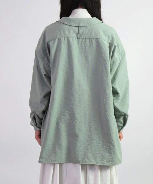 D.M.G.（ドミンゴ）の「[D.M.G. / ディーエムジー] 45Sブロード エアフロートロンシャツ（シャツ/ブラウス・レディース・ライトピンク/ライトグリーン/グレイッシュベージュ/ホワイト・3/2）」の18枚目の写真