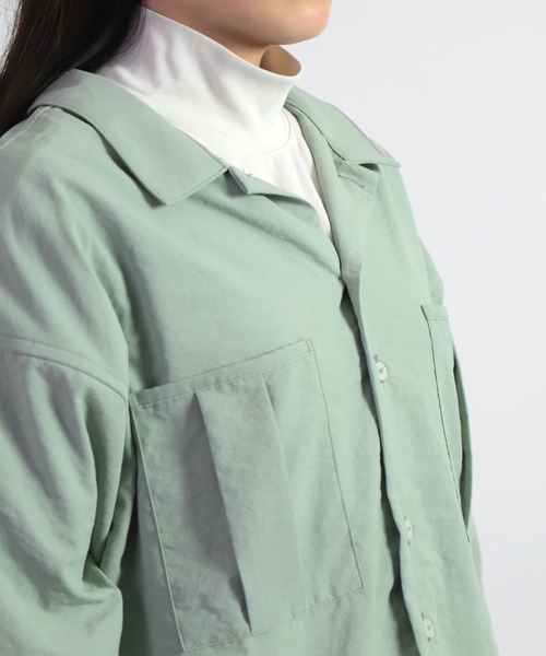 D.M.G.（ドミンゴ）の「[D.M.G. / ディーエムジー] 45Sブロード エアフロートロンシャツ（シャツ/ブラウス・レディース・ライトピンク/ライトグリーン/グレイッシュベージュ/ホワイト・3/2）」の19枚目の写真