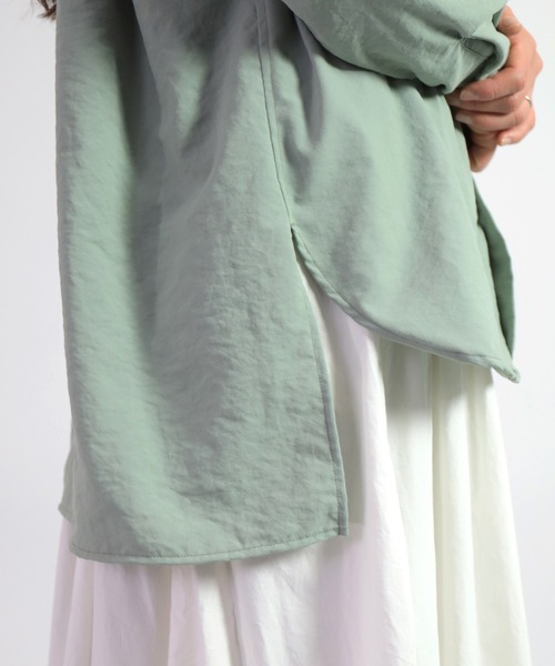 D.M.G.（ドミンゴ）の「[D.M.G. / ディーエムジー] 45Sブロード エアフロートロンシャツ（シャツ/ブラウス・レディース・ライトピンク/ライトグリーン/グレイッシュベージュ/ホワイト・3/2）」の21枚目の写真