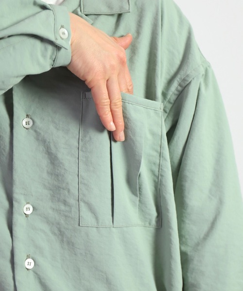 D.M.G.（ドミンゴ）の「[D.M.G. / ディーエムジー] 45Sブロード エアフロートロンシャツ（シャツ/ブラウス・レディース・ライトピンク/ライトグリーン/グレイッシュベージュ/ホワイト・3/2）」の22枚目の写真