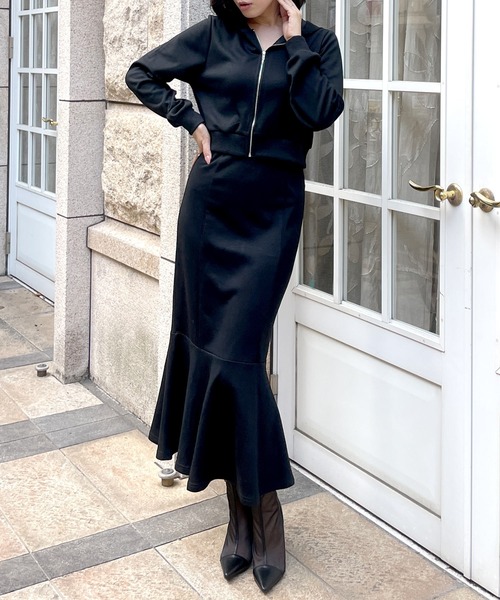 パーカー×マーメイドスカートスウェットセットアップ(ワンピース)|JULIA BOUTIQUE(ジュリアブティック)