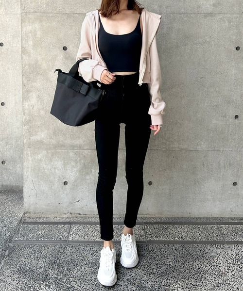 Julia Boutique（ジュリアブティック）の「パーカー×マーメイドスカートスウェットセットアップ（ワンピース・レディース・ホワイト/ピンク/モカ/ブラック/ブルーグレー/グレー・ONE）」の16枚目の写真