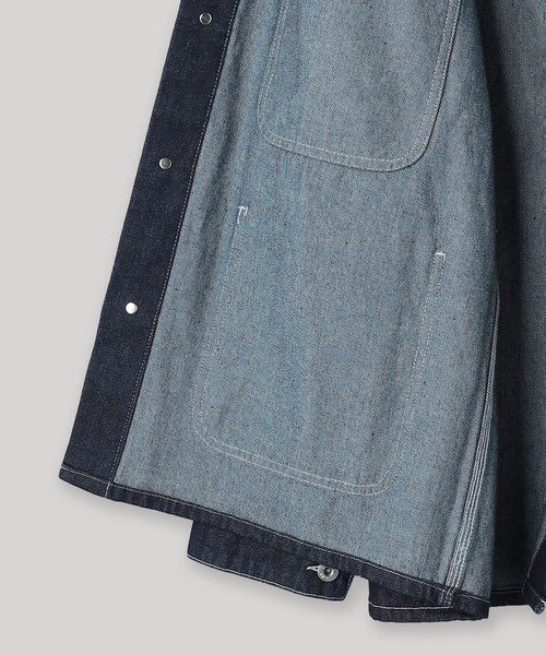 UNIVERSAL OVERALL(ユニバーサルオーバーオール)の「【別注】 <UNIVERSAL OVERALL> カバーオール(カバーオール・メンズ・ブラック/ネイビー/ダークグレー・M/L/XL/S)」の6枚目の写真