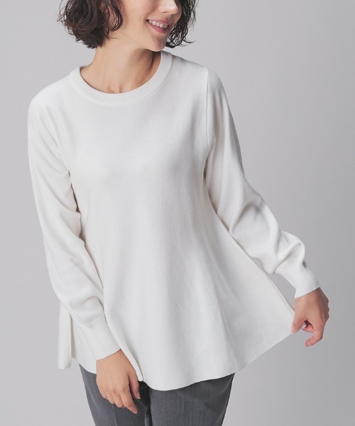 girlish ガーリッシュ　ぺプラムニット　ホワイト ペプラムニット STC24A00107 | GIRLISH (Women)/ガー