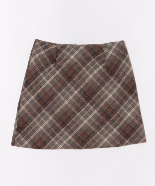urge：（アージコロン ）の「【URGE：】チェック ミニスカート（スカート・レディース・ベージュ/ブラック・SMALL/MEDIUM/LARGE）」の10枚目の写真