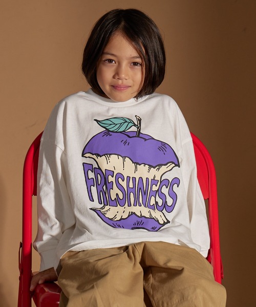 PAIRMANON STREET（ペアマノンストリート）の「【PAIRMANON STREET】アソート ストリート プリント ビッグシルエット 長袖 Tシャツ（Tシャツ/カットソー・キッズ・オレンジ系その他/ホワイト系その他4/その他/ホワイト系その他2/ブラック系その他3/ブラック系その他/ブラック系その他5/ブルー系その他/その他2/グリーン系その他/ベージュ系その他/ブラック系その他4/ベージュ系その他2/ホワイト系その他3/パープル系その他/パープル系その他2/ホワイト系その他/ブラック系その他2/ブルー系その他3/ブルー系その他2・160/100/90/110/130/140/150/120）」の3枚目の写真