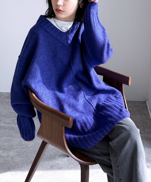 セール】Vネックオーバーサイズニット（ニット/セーター）｜reca（レカ