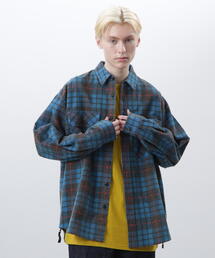 BEAVER（ビーバー）の「MANASTASH/マナスタッシュ  ZIP FLANNEL SHIRTS/ジップフランネルシャツ（シャツ/ブラウス）」