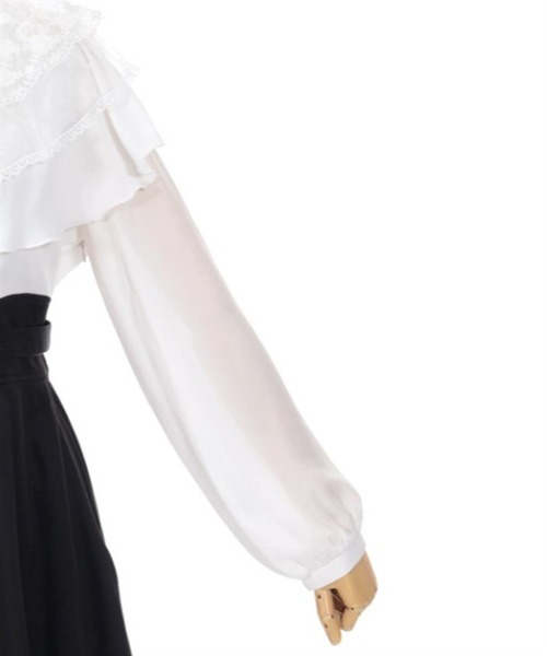 axes femme POETIQUE（アクシーズファムポエティック）の「【サブカル】ケープデザインシスターワンピース（ワンピース・レディース・ワイン/ブラック/キナリ・MEDIUM）」の22枚目の写真