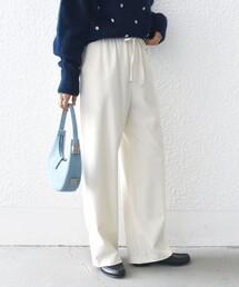 〈手洗い可能〉両面起毛 ドロスト パンツ