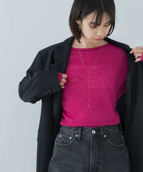 URBAN RESEARCH ドライウールボートネックニット