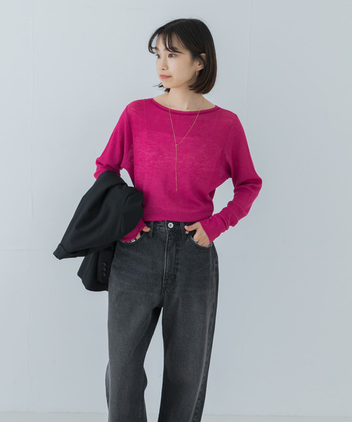 URBAN RESEARCH ドライウールボートネックニット URBAN RESEARCH ドライウールボートネックニット