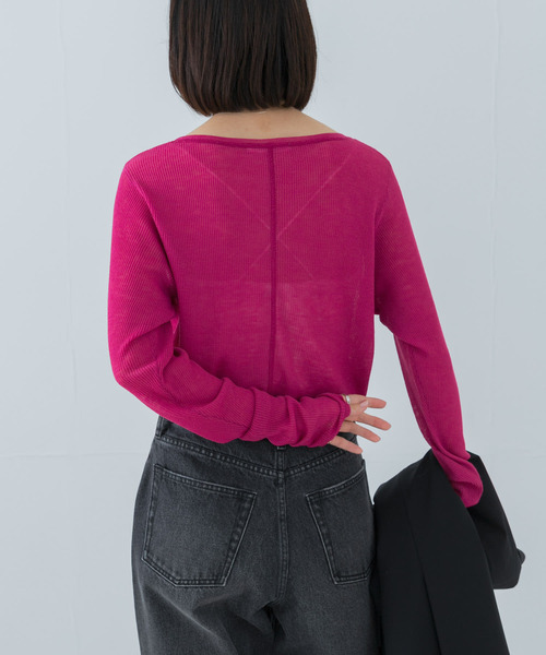 URBAN RESEARCH ドライウールボートネックニット