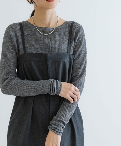 URBAN RESEARCH（アーバンリサーチ）の「ドライウールボートネックニット（ニット/セーター・レディース・ピンク/ブラウン/グレー・FREE）」の19枚目の写真