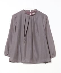 TOKYO SHIRTS | 前タックプリント レディース長袖ブラウス(Tシャツ/カットソー)