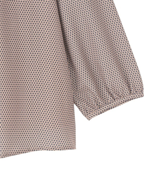 TOKYO SHIRTS（トウキョウシャツ）の「前タックプリント レディース長袖ブラウス（Tシャツ/カットソー・レディース・ベージュ/ブラウン・M/L）」の8枚目の写真