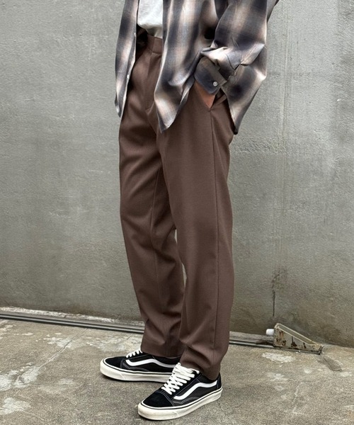 ZOZO限定】サイドアジャスターワンタックスラックス（スラックス