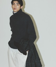 AQUA ウールカシミヤモックネックプルオーバー