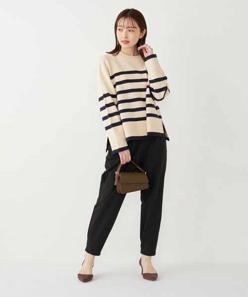 SHIPS Colors(シップス カラーズ)の「SHIPS Colors:〈手洗い可能〉ナイロン ストレッチ イージーパンツ2(その他パンツ・レディース・ブラック/カーキ・ONE SIZE)」の15枚目の写真