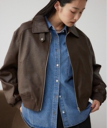 AZUL by moussy | フェイクレザージャケット(ライダースジャケット)