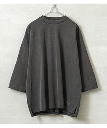 製品染め 7分袖 SUPER BIG FOOTBALL TEE