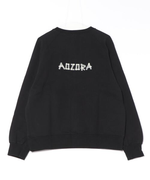 AOZORA(アオゾラ)の「AOZORA/アオゾラ 裏毛トレーナー(セロテープ)(スウェット・メンズ・ターコイズブルー/ブラック・LARGE/MEDIUM/X-LARGE)」の3枚目の写真